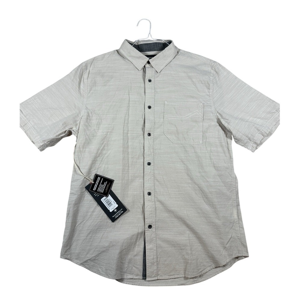 Mountain Khakis Phelps Mens Large Freestone Tan Organic Cotton‎ Button Up Shirt
